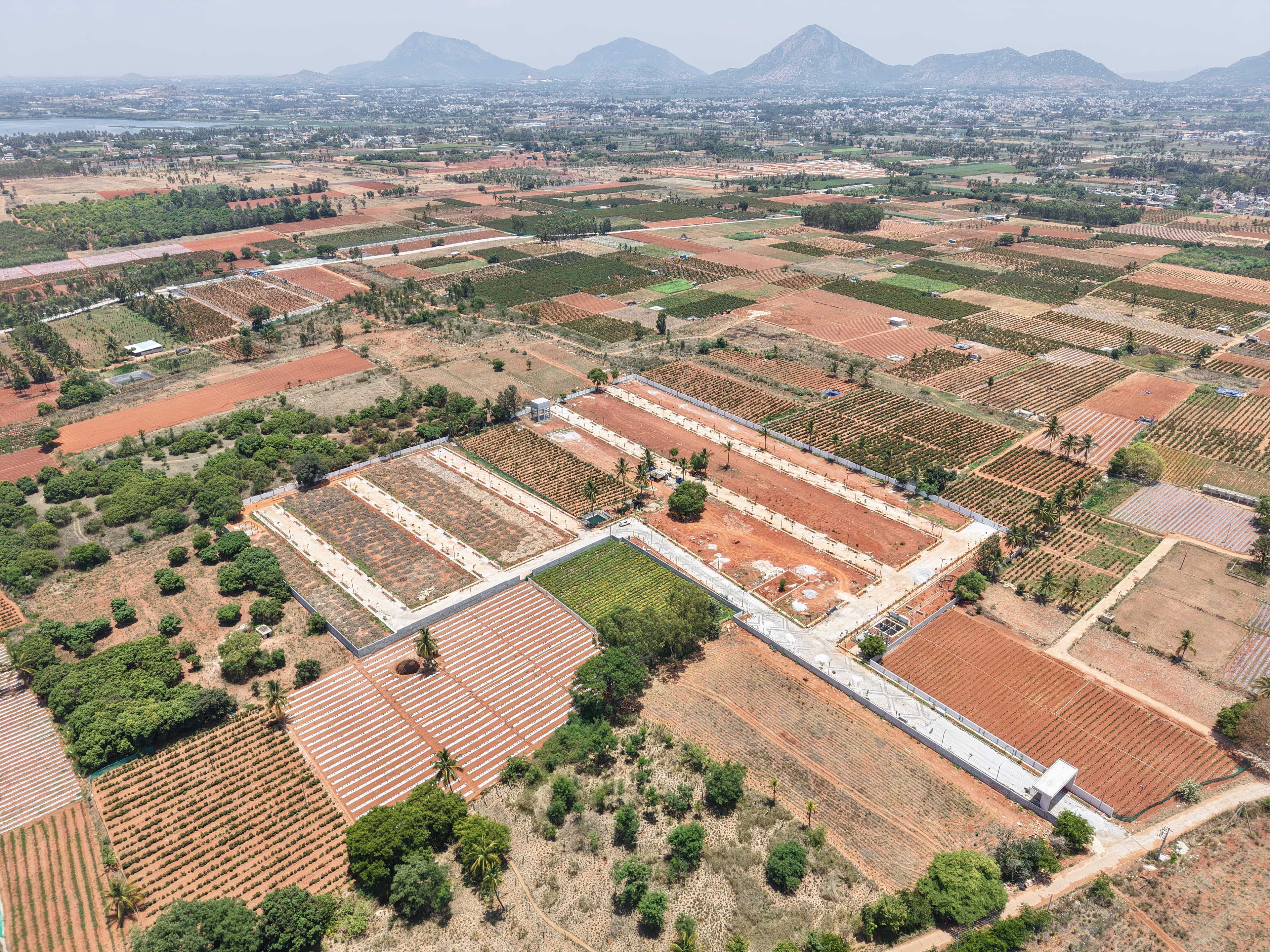 Premium villa plots and streetscape